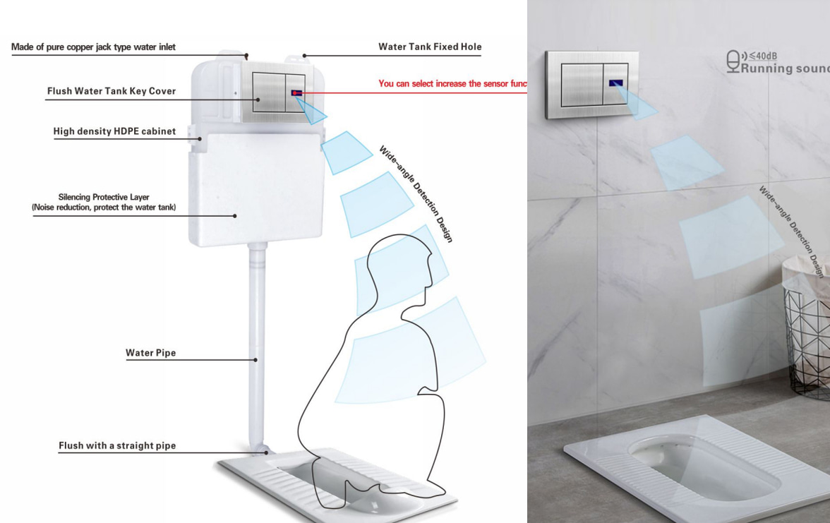No Frame Concealed Cistern for Easy Installation
