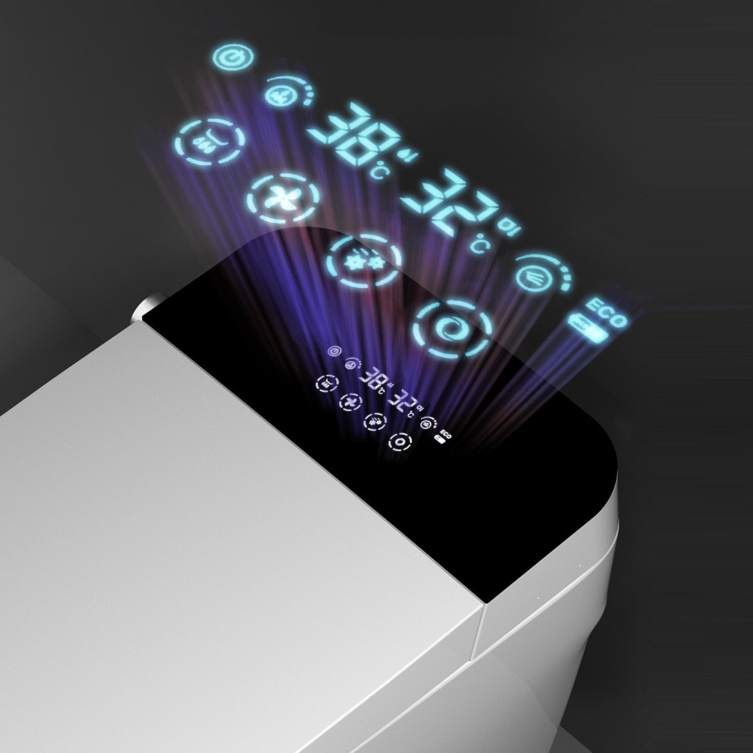 Smart toilet with High-definition LCD display