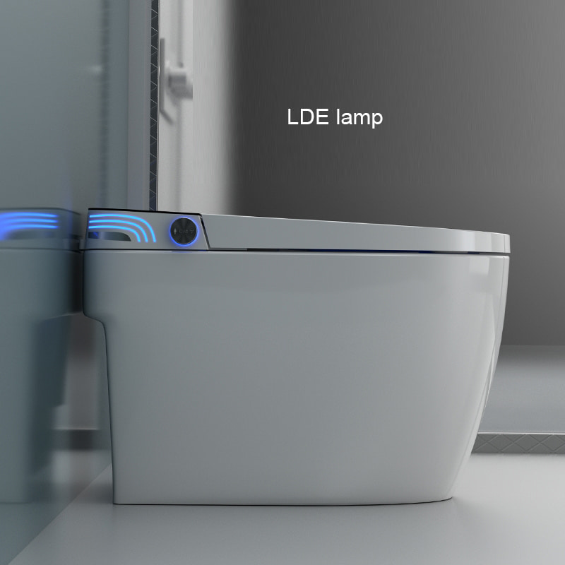 ADA-compliant smart toilet with adjustable seat height