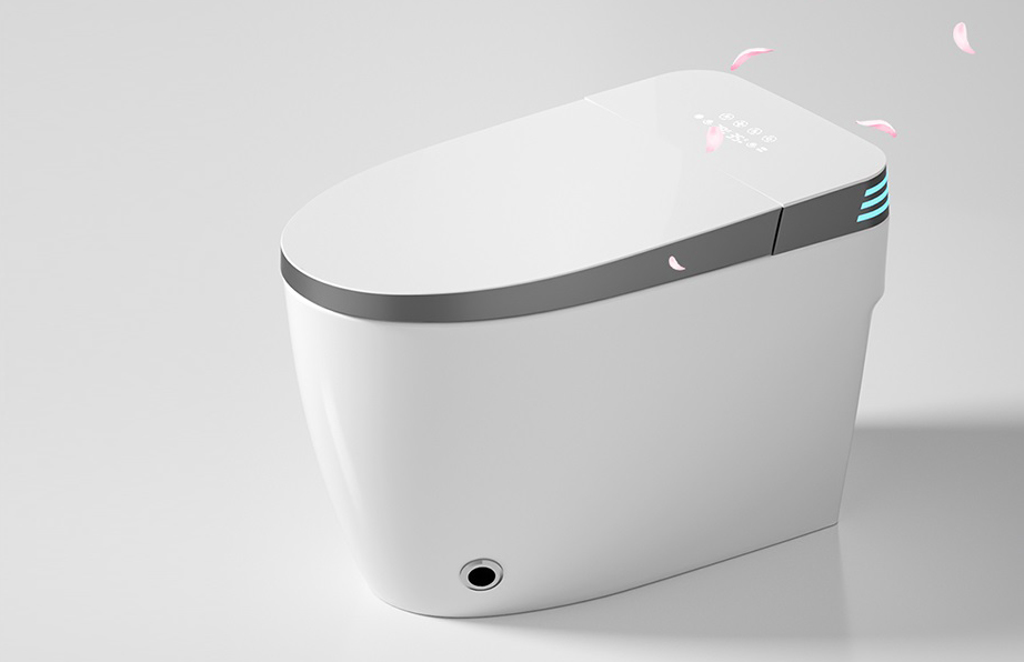High-quality one-piece toilet with soft-close seat