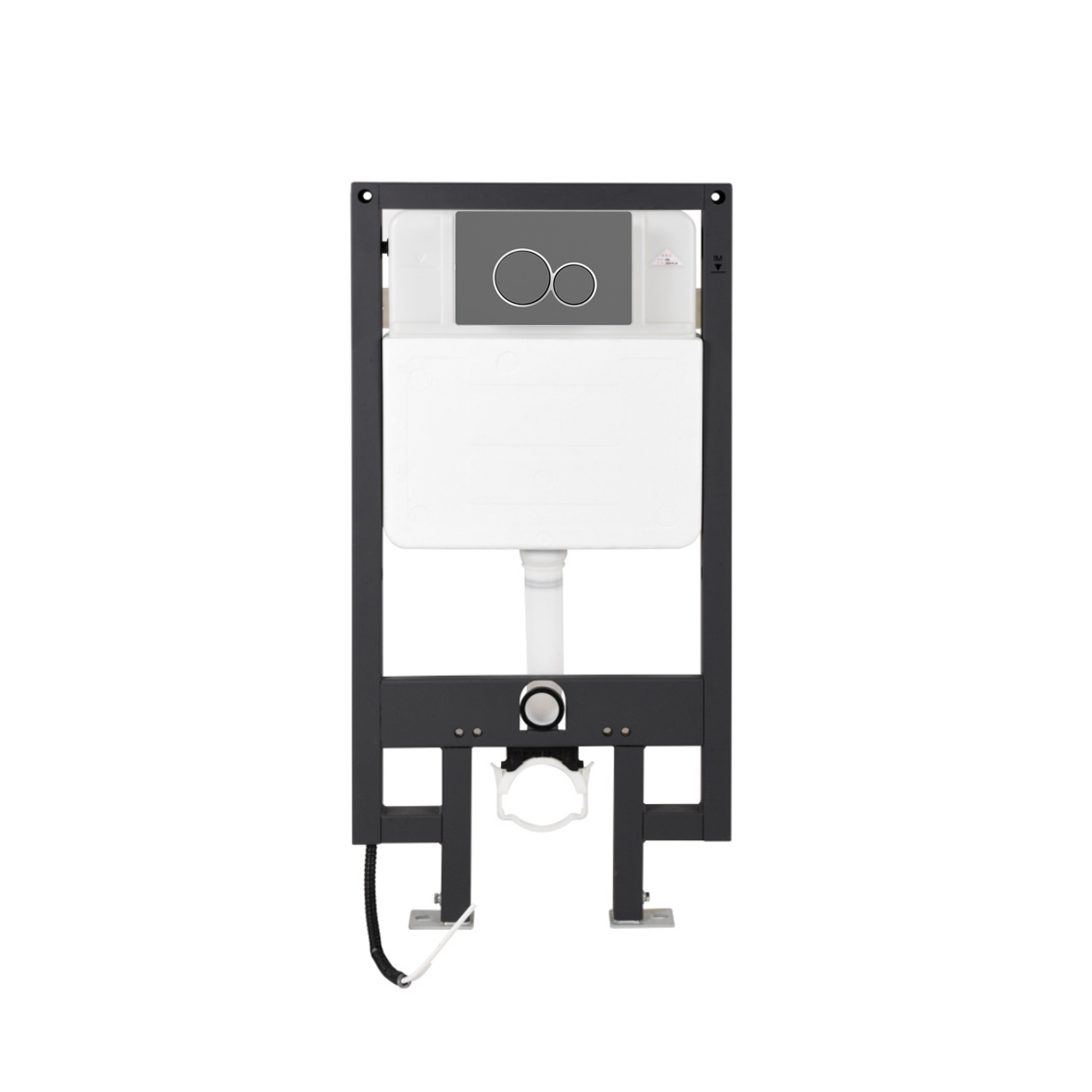 Concealed cister with pneumatic flush toilet panels