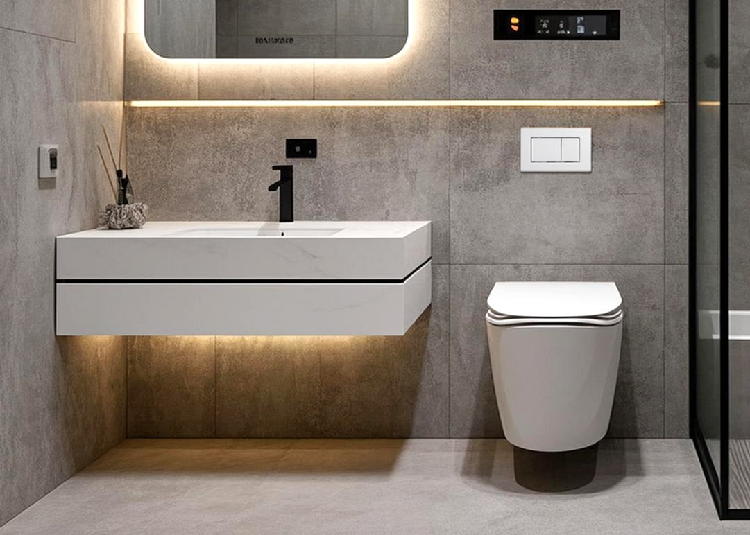 Concealed cisterns with adjustable flush volumes