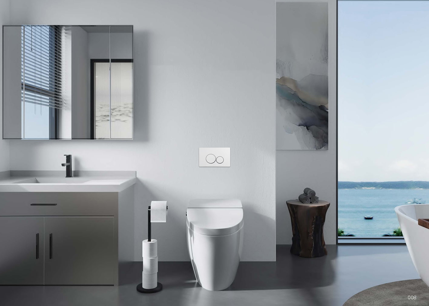 Frame-Free Concealed Toilet Cistern for Modern Bathrooms