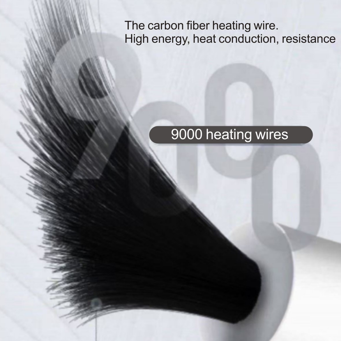 Heated towel racks with Carbon fiber heating wire