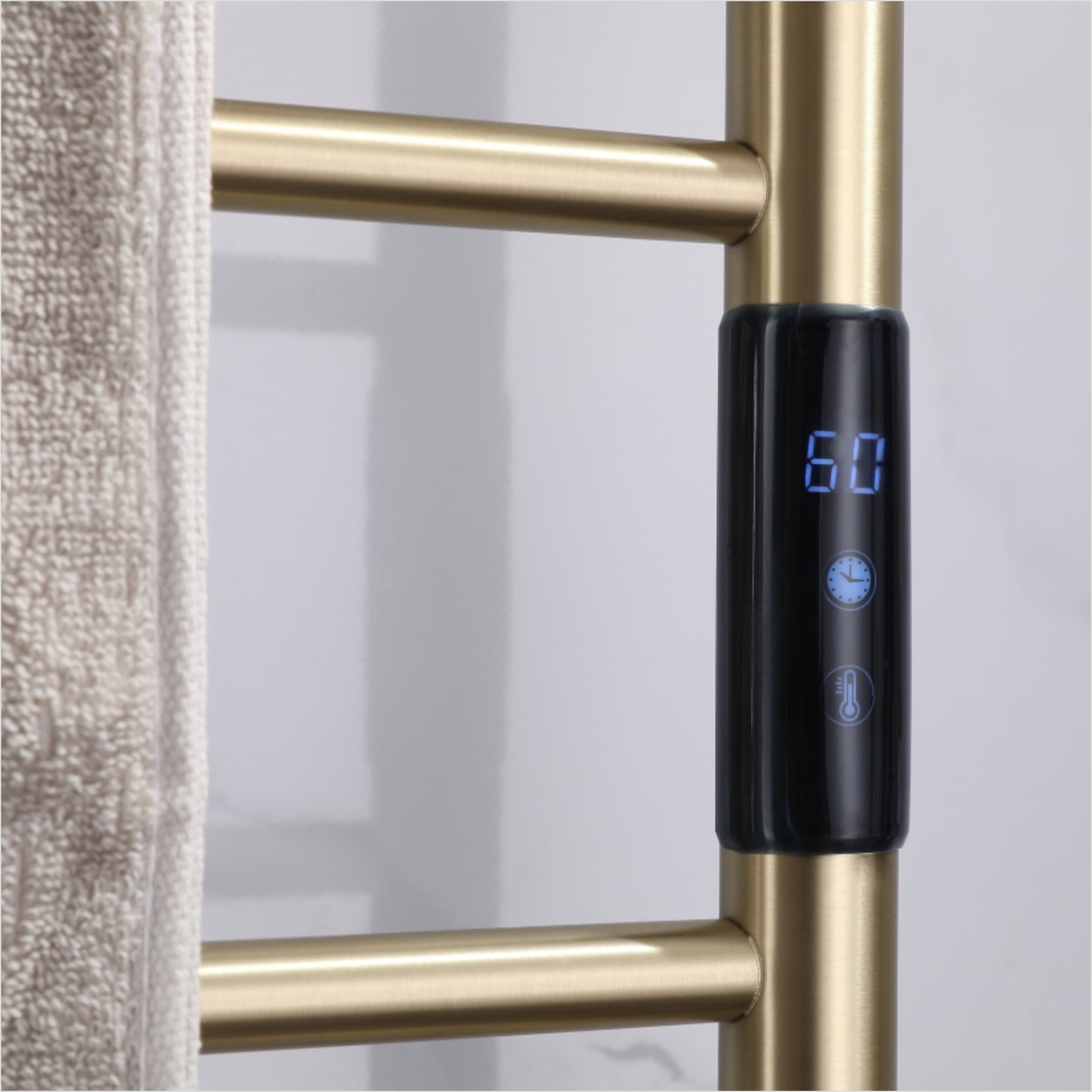 Sleek electric towel rack for modern bathrooms