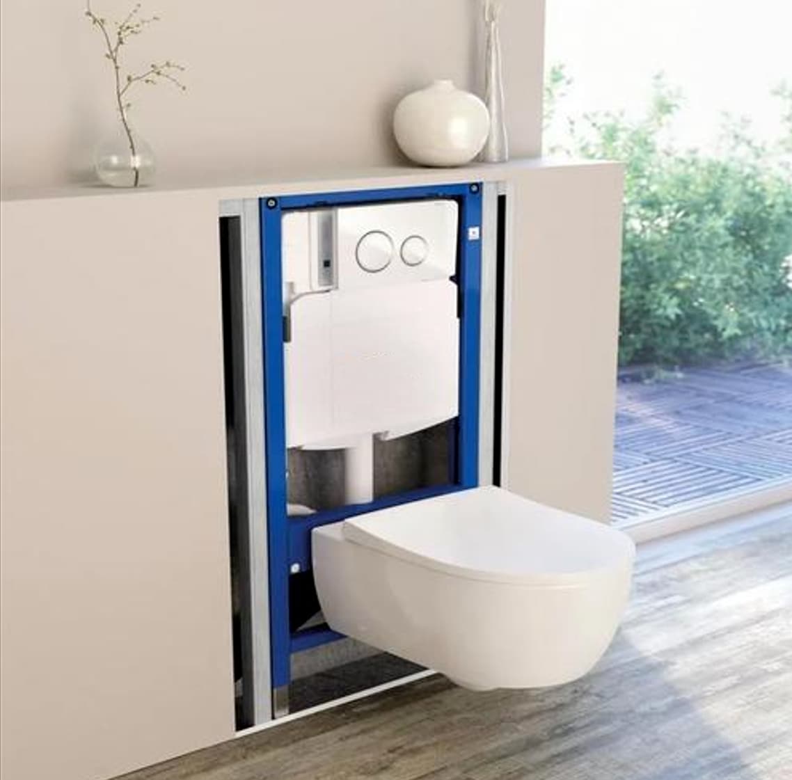 Concealed cistern installation