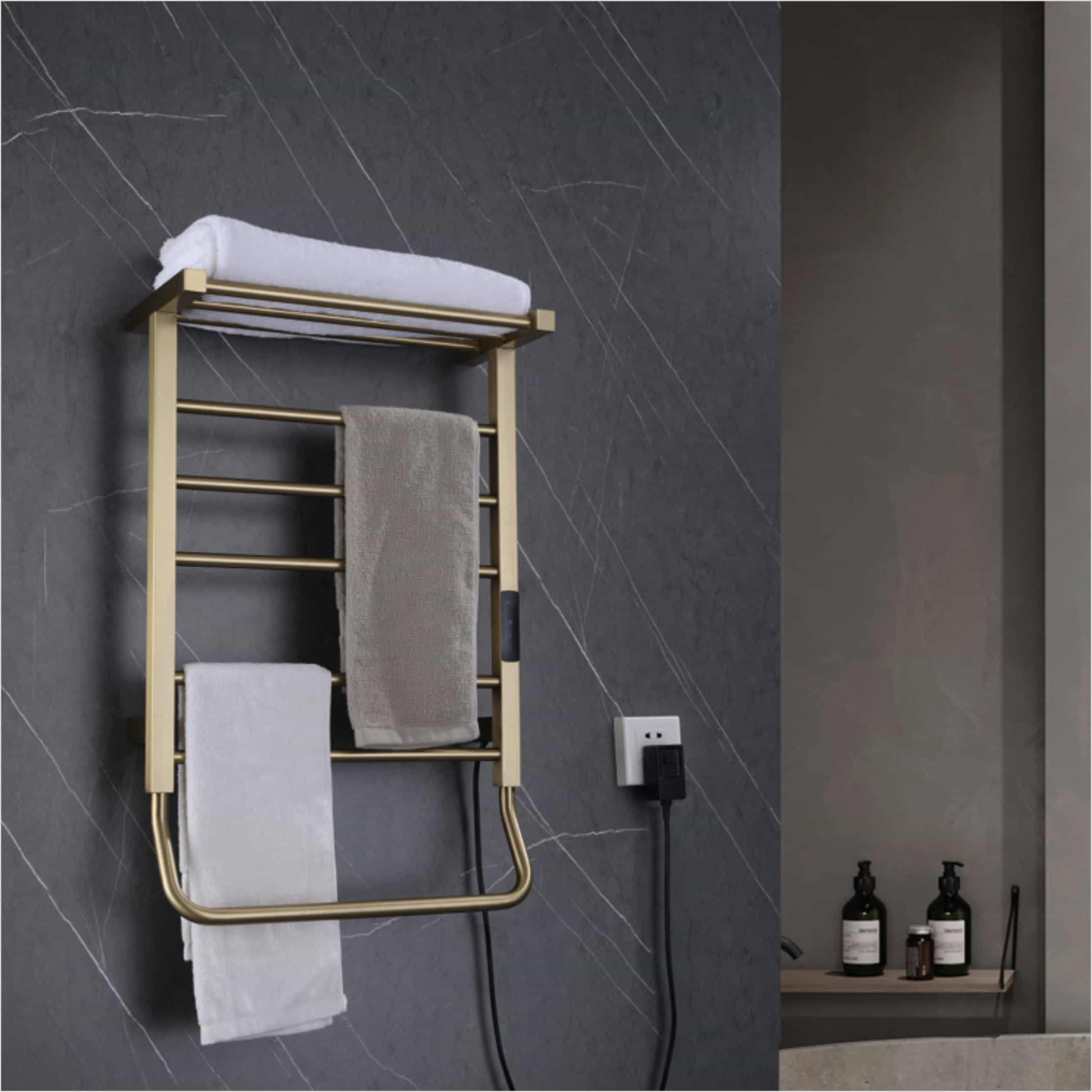 Installation heated towel racks