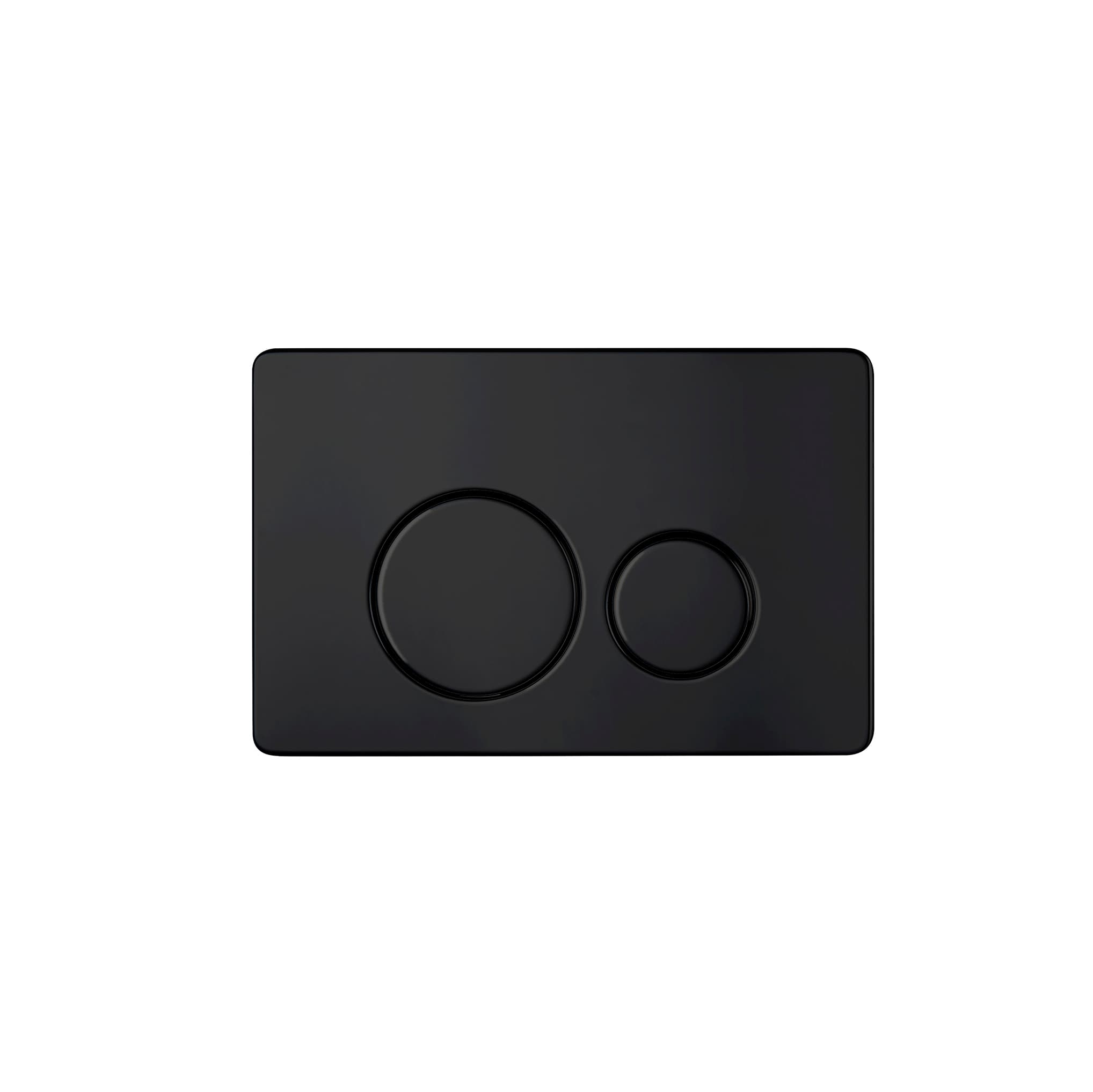 Matte black flush plate for concealed cistern