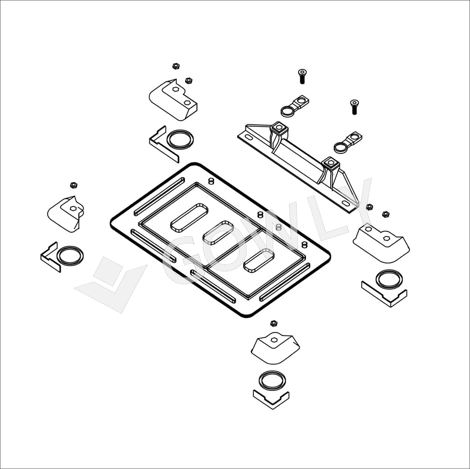 tile insert flush plate