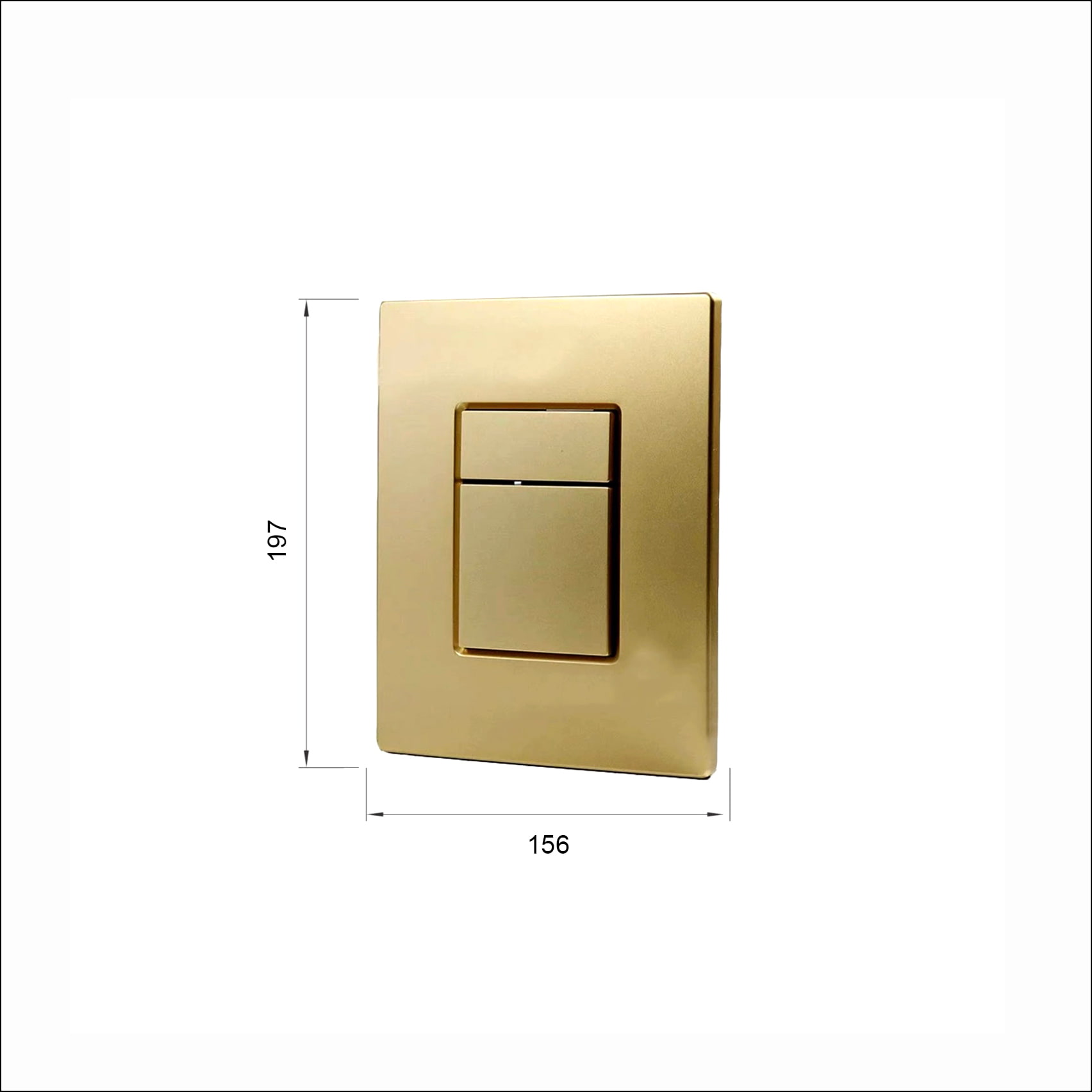 Matte black plastic pneumatic water tank panel